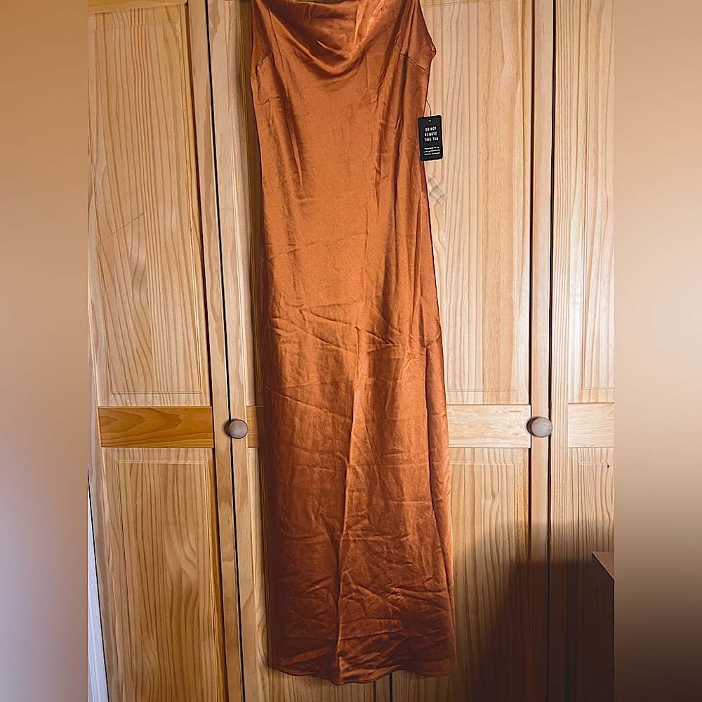Perfect Fall Satin Midi Dress